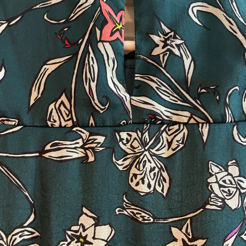 Anthropology Vineet Bahl Turquoise Floral Dress Size XS - Picture 14 of 16